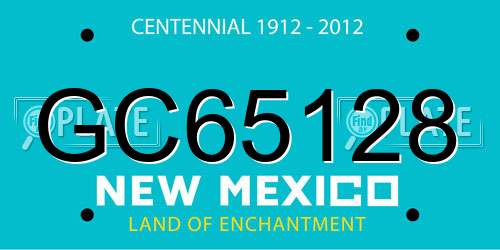 GC65128 New Mexico License Plate
