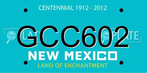 GCC602 New Mexico License Plate