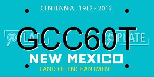 GCC60T New Mexico License Plate