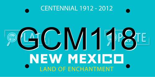 GCM118 New Mexico License Plate