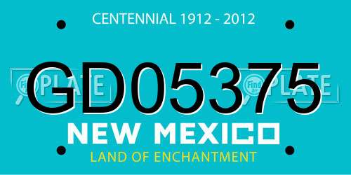 GD05375 New Mexico License Plate