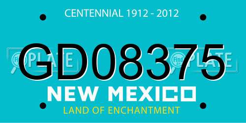 GD08375 New Mexico License Plate