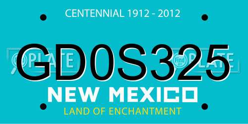 GD0S325 New Mexico License Plate