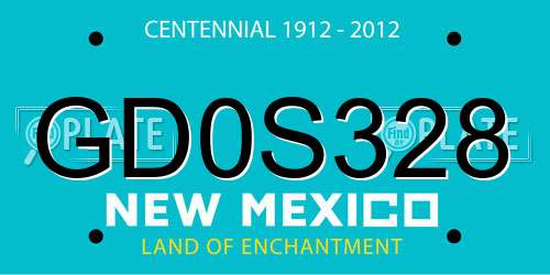 GD0S328 New Mexico License Plate
