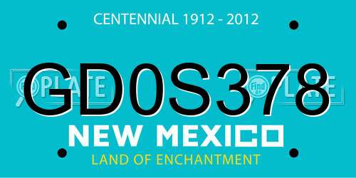 GD0S378 New Mexico License Plate