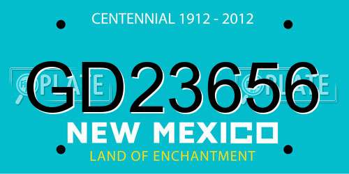 GD23656 New Mexico License Plate
