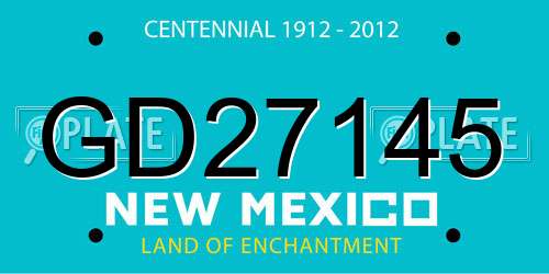 GD27145 New Mexico License Plate