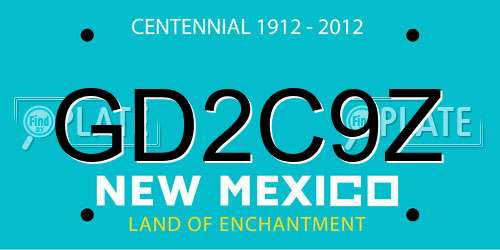 GD2C9Z New Mexico License Plate
