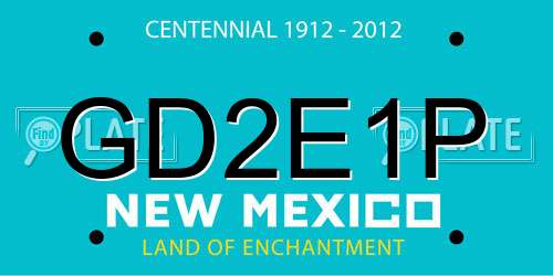 GD2E1P New Mexico License Plate