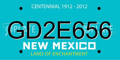 GD2E656 New Mexico License Plate
