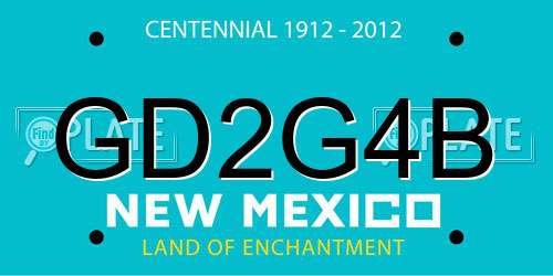 GD2G4B New Mexico License Plate