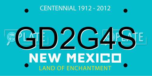 GD2G4S New Mexico License Plate