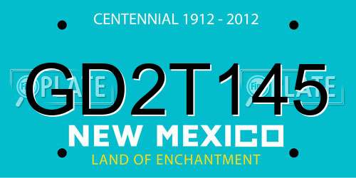 GD2T145 New Mexico License Plate