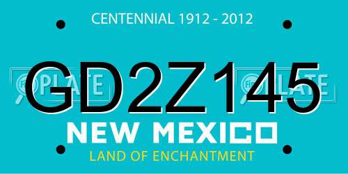 GD2Z145 New Mexico License Plate