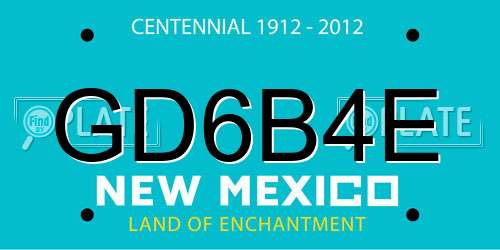 GD6B4E New Mexico License Plate