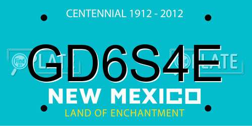 GD6S4E New Mexico License Plate