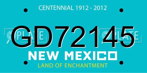 GD72145 New Mexico License Plate