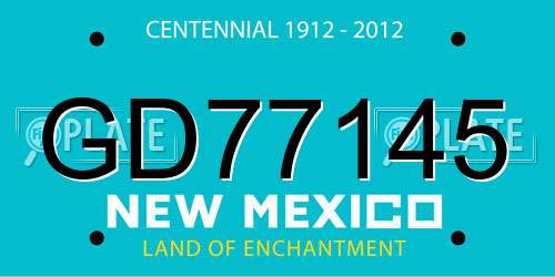 GD77145 New Mexico License Plate