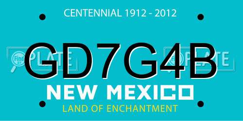 GD7G4B New Mexico License Plate