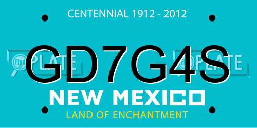 GD7G4S New Mexico License Plate