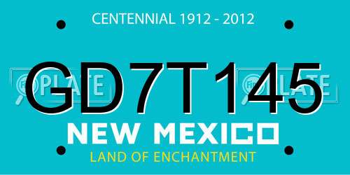 GD7T145 New Mexico License Plate