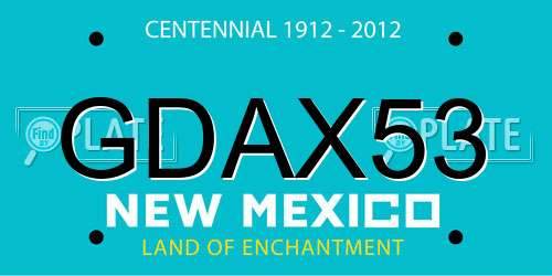 GDAX53 New Mexico License Plate