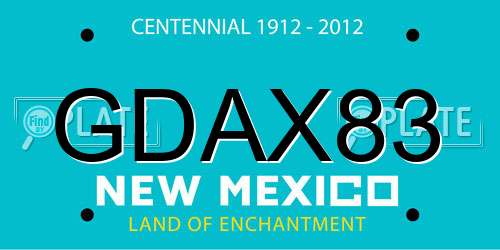 GDAX83 New Mexico License Plate