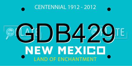 GDB429 New Mexico License Plate