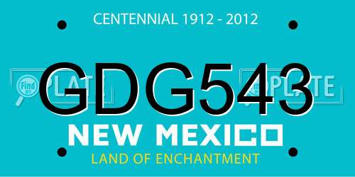 GDG543 New Mexico License Plate