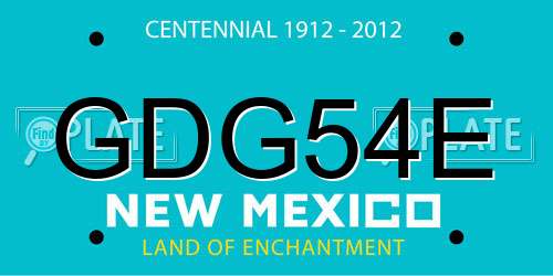 GDG54E New Mexico License Plate
