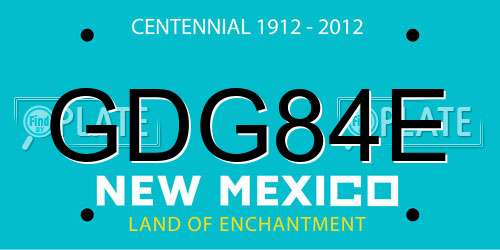 GDG84E New Mexico License Plate