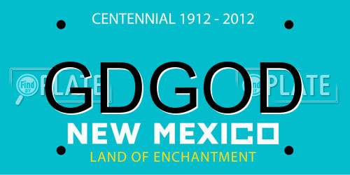 GDGOD New Mexico License Plate