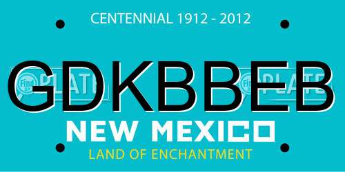 GDKBBEB New Mexico License Plate