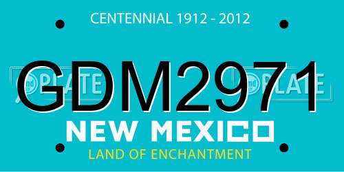 GDM2971 New Mexico License Plate