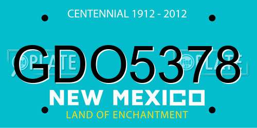 GDO5378 New Mexico License Plate