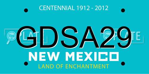 GDSA29 New Mexico License Plate