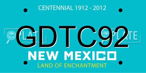 GDTC92 New Mexico License Plate