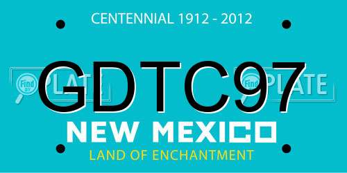 GDTC97 New Mexico License Plate