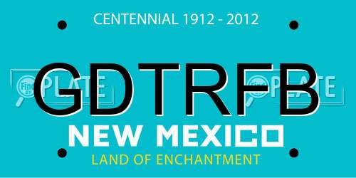 GDTRFB New Mexico License Plate