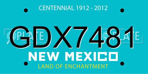 GDX7481 New Mexico License Plate