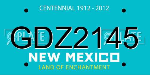 GDZ2145 New Mexico License Plate