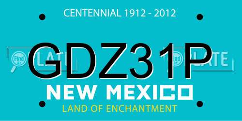 GDZ31P New Mexico License Plate
