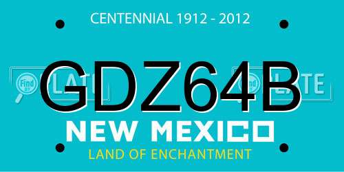 GDZ64B New Mexico License Plate