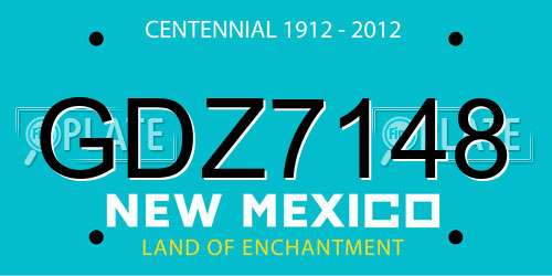 GDZ7148 New Mexico License Plate