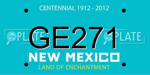 GE271 New Mexico License Plate