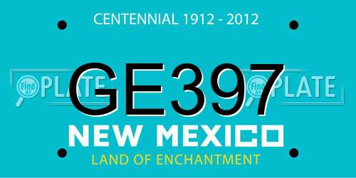 GE397 New Mexico License Plate