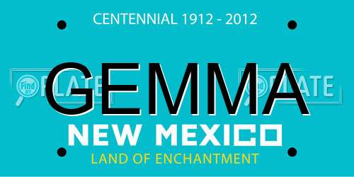 GEMMA New Mexico License Plate
