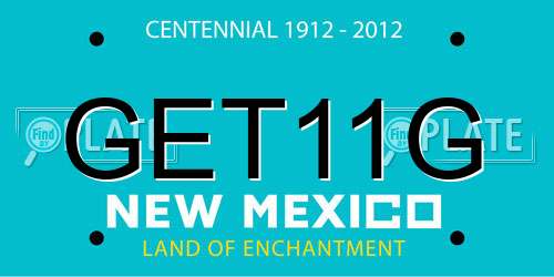 GET11G New Mexico License Plate