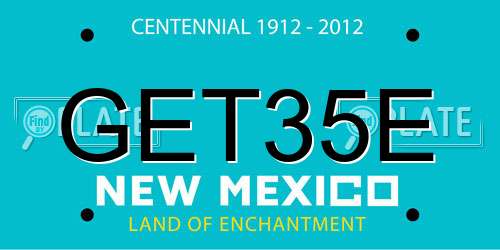 GET35E New Mexico License Plate