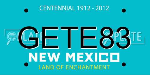 GETE83 New Mexico License Plate